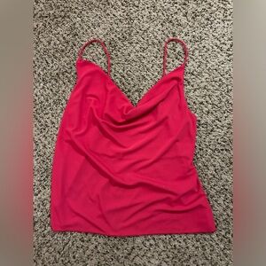 Zara. Hot pink. Medium. Cow Neck tank top.
